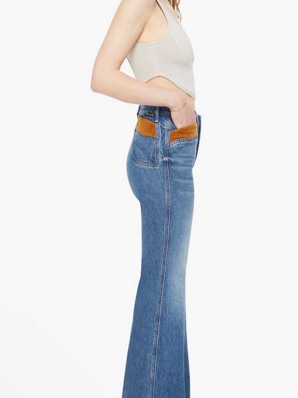 MOTHER Pointy Pocket Doozy Heel Jean - Picture 3 of 5